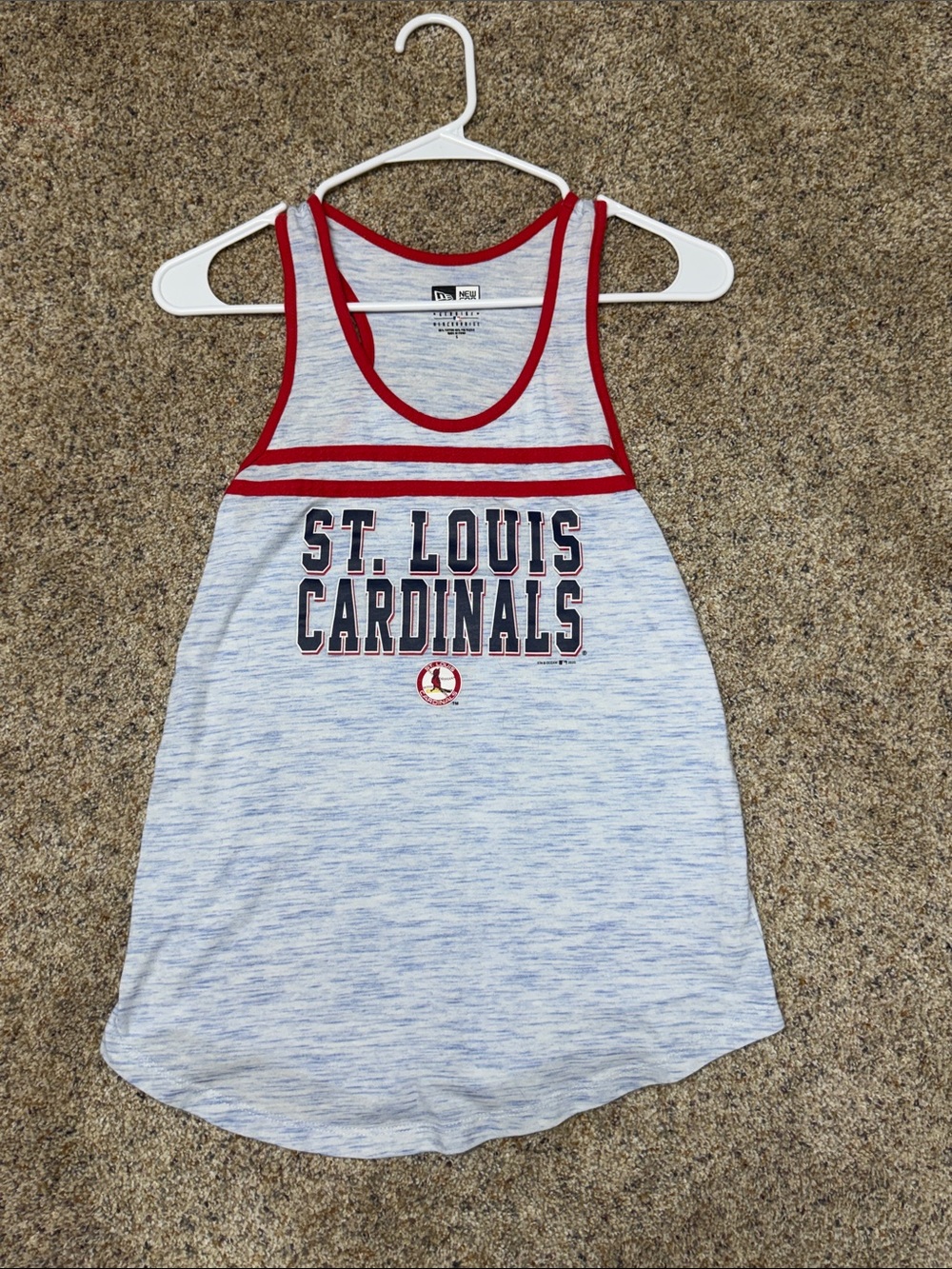 New Era St. Louis Cardinals Red & Heather Grey Tank